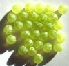 25 8mm Faceted Coated Frosted Olivine Firepolish Beads